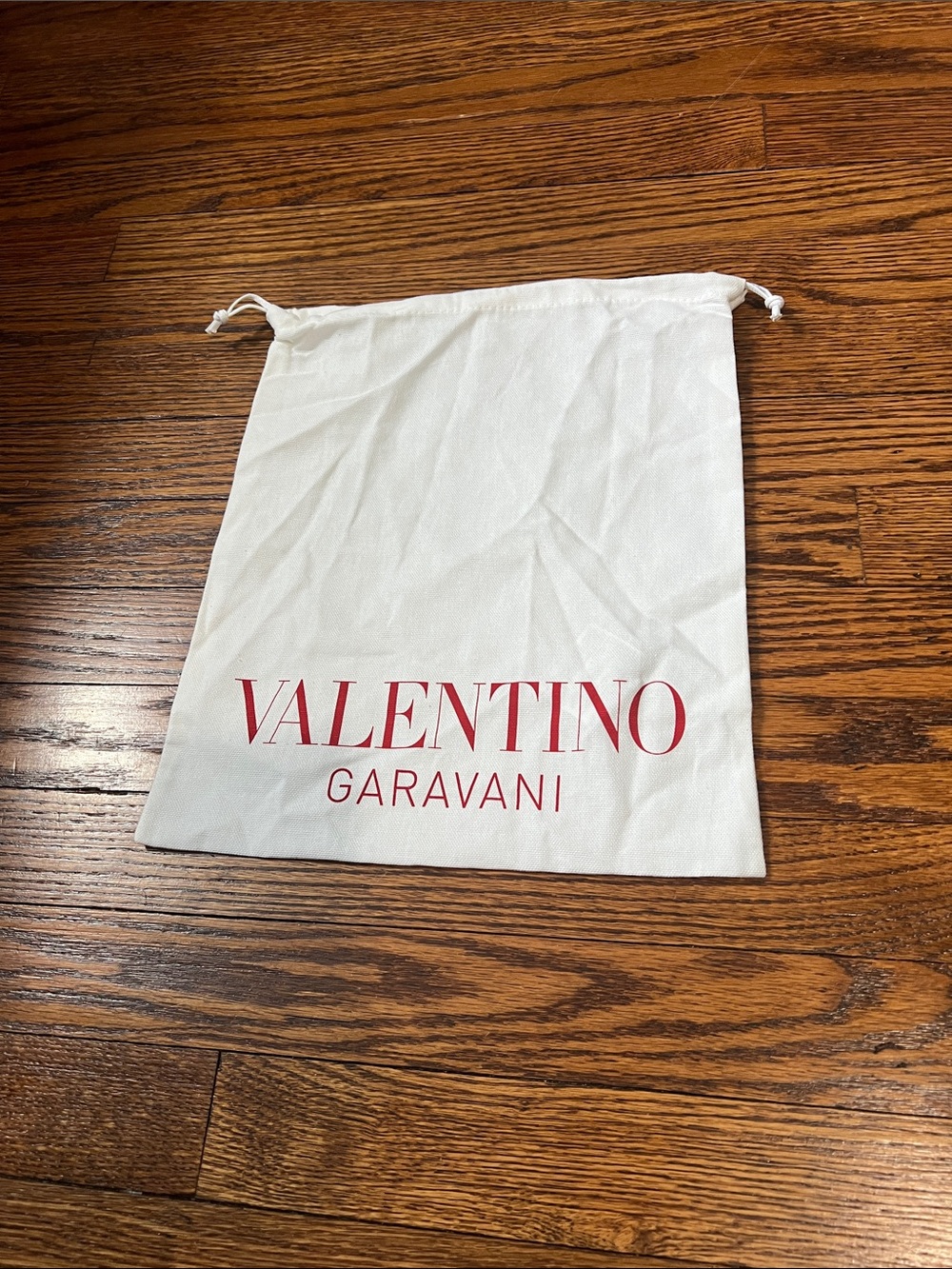 Valentino Garavani White Dust Bag with Red Logo